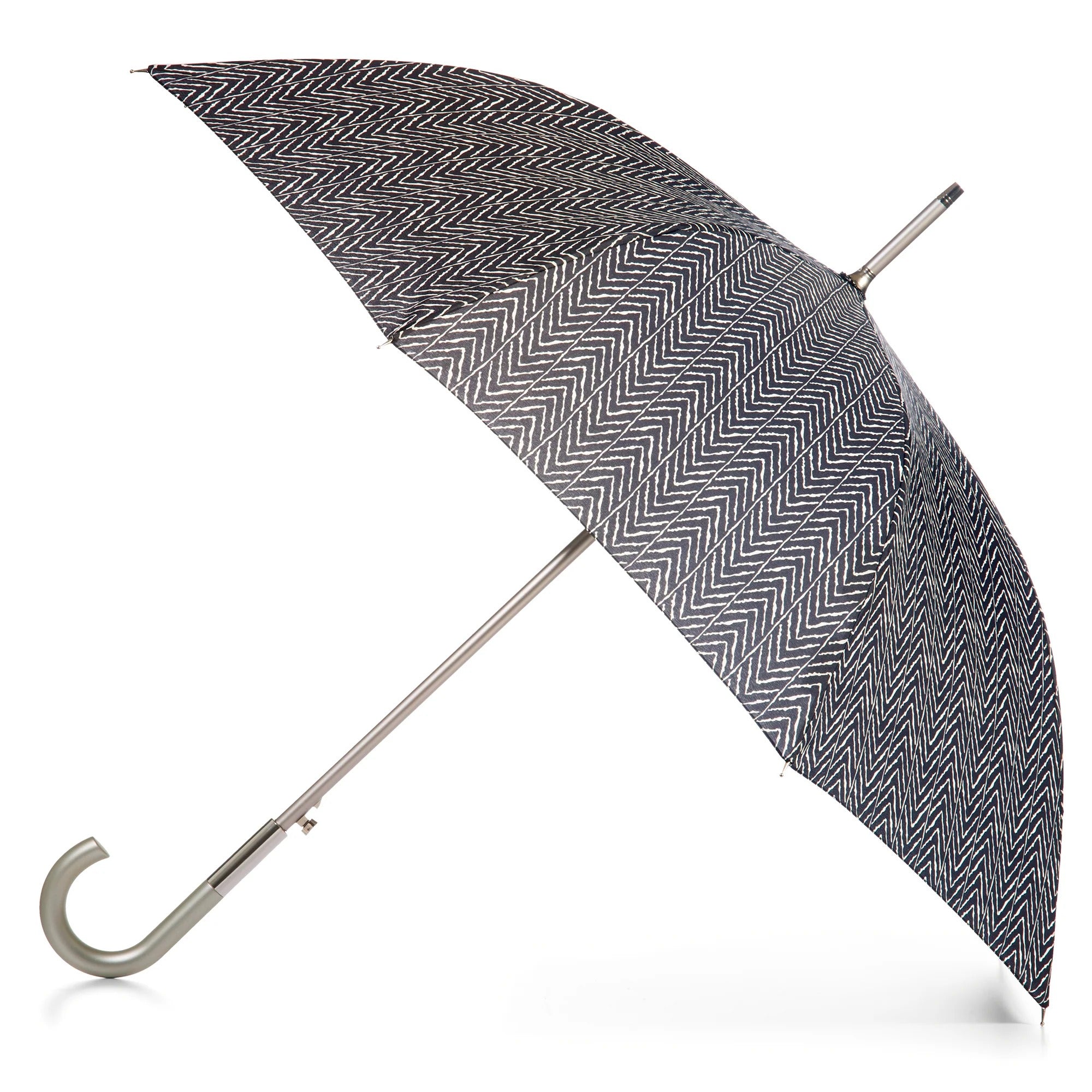 Regenschirm mit gebogenem Griff und langem Griff