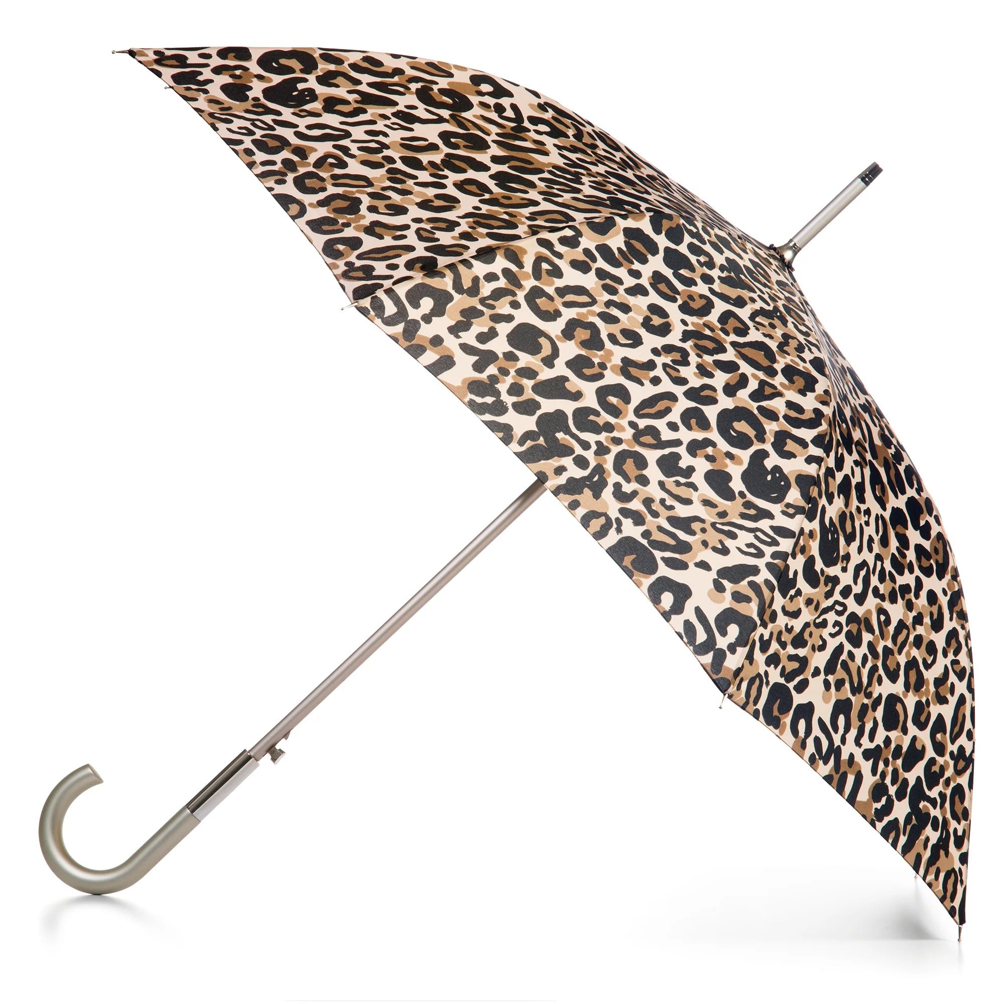 Regenschirm mit gebogenem Griff und langem Griff