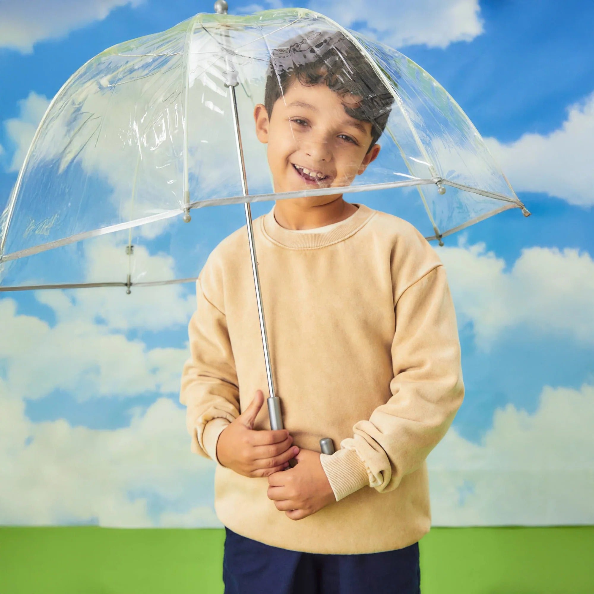 Transparenter Bubble Kinderregenschirm