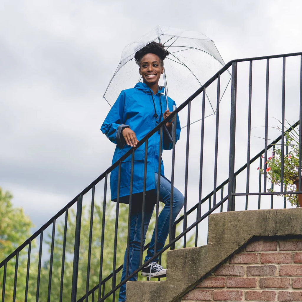 Transparenter Bubble Regenschirm Mit Langem Griff