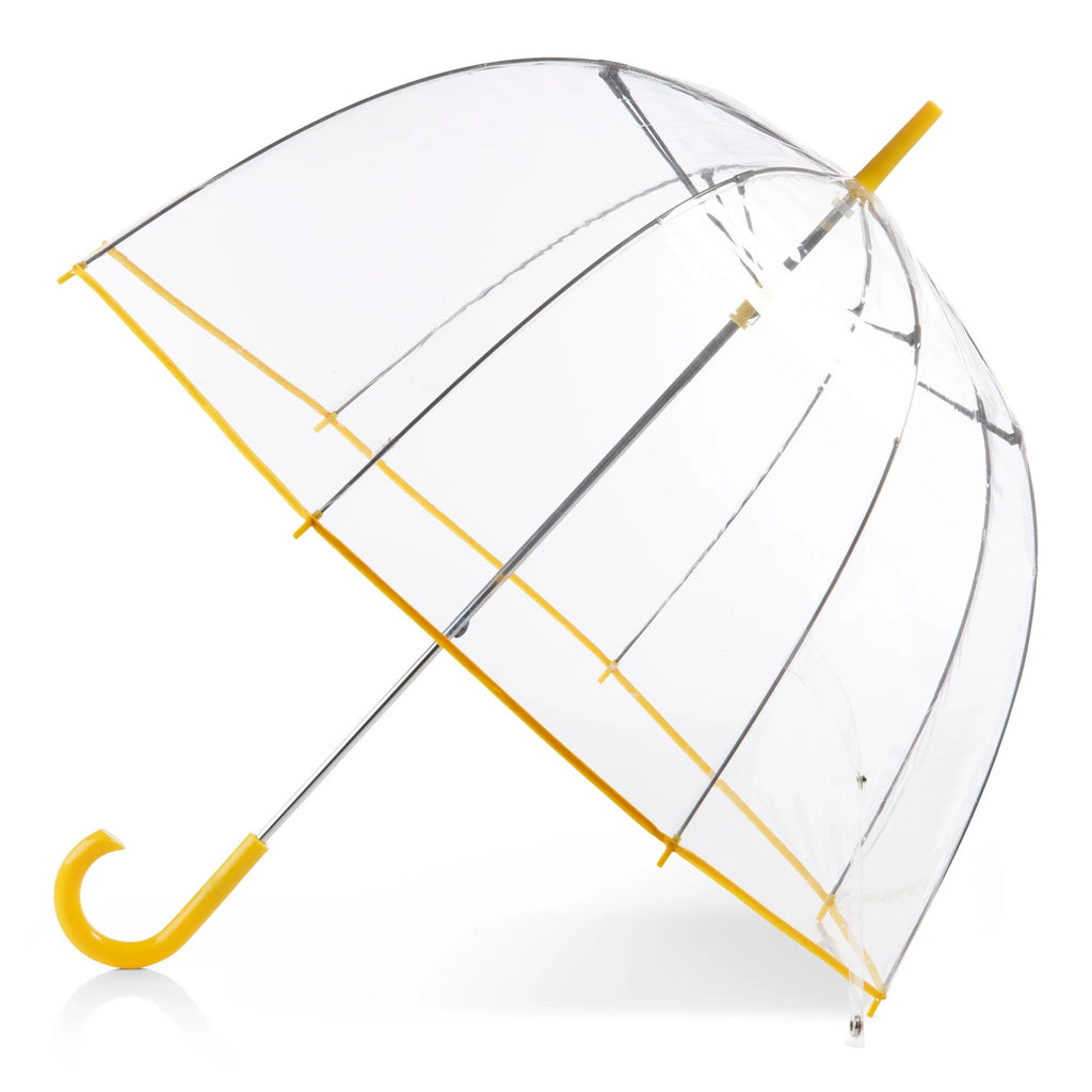 Transparenter Regenschirm mit langem Griff