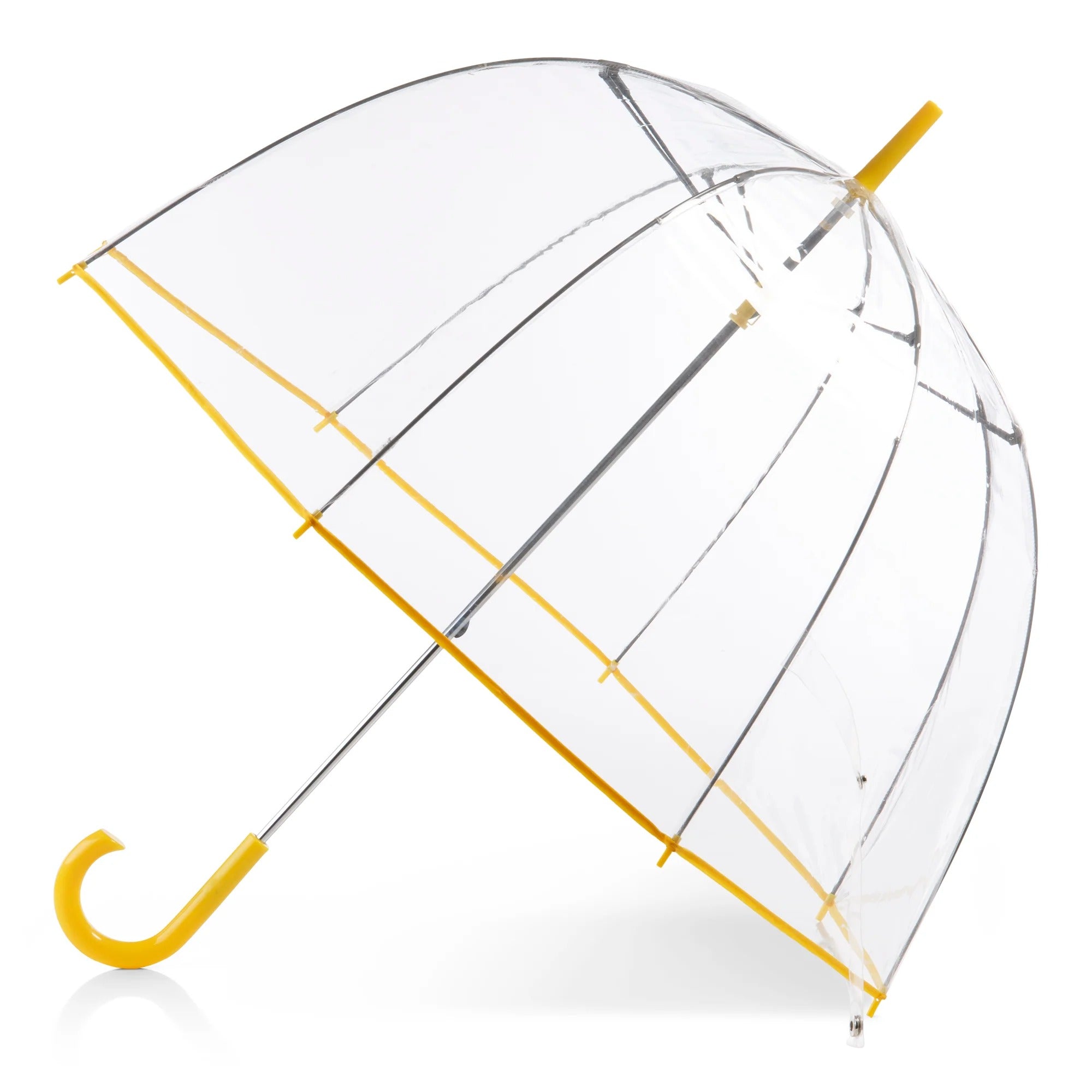 Transparenter Regenschirm mit langem Griff